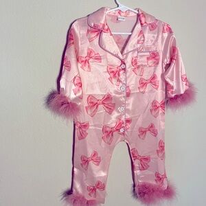 Pink Bow One Piece PJs